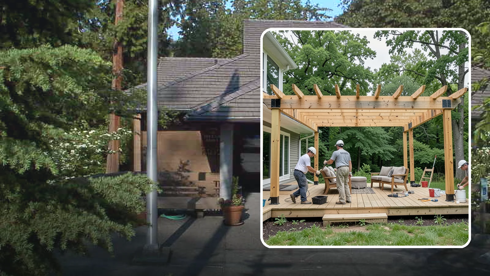 Pergola Construction in Yarrow Point, King County, WA - A custom-built pergola that defines your patio or deck with structure, shade, and year-round Pacific Northwest character.