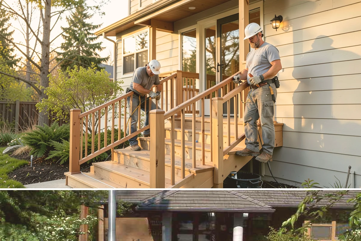 Pergola Construction in Yarrow Point, King County, WA - Late spring through early fall offers the driest window for footing cures and finish application in Western Washington.