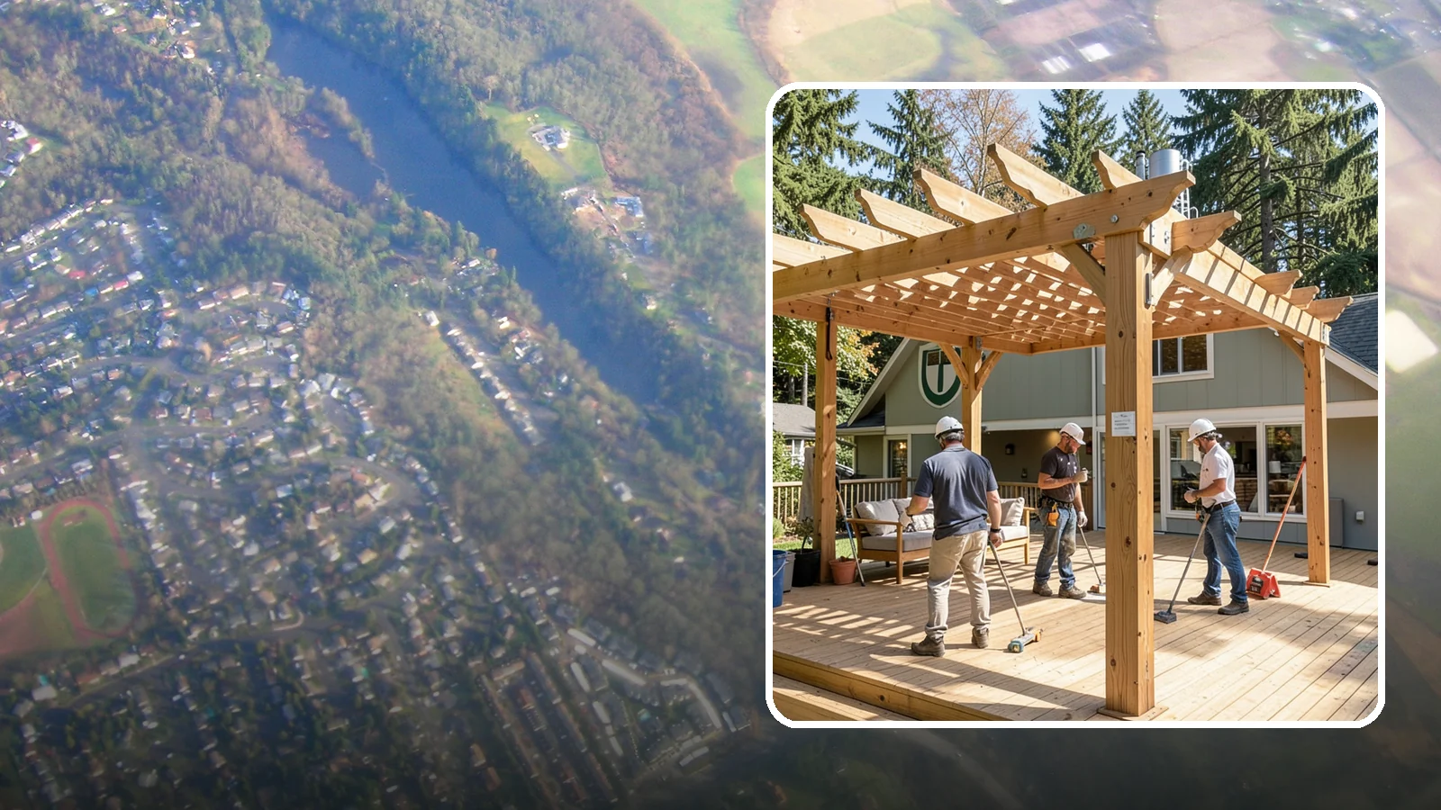 Pergola Over Deck in Algona, King County, WA - A pergola over your deck that adds shade, structure, and Northwest-ready outdoor style.