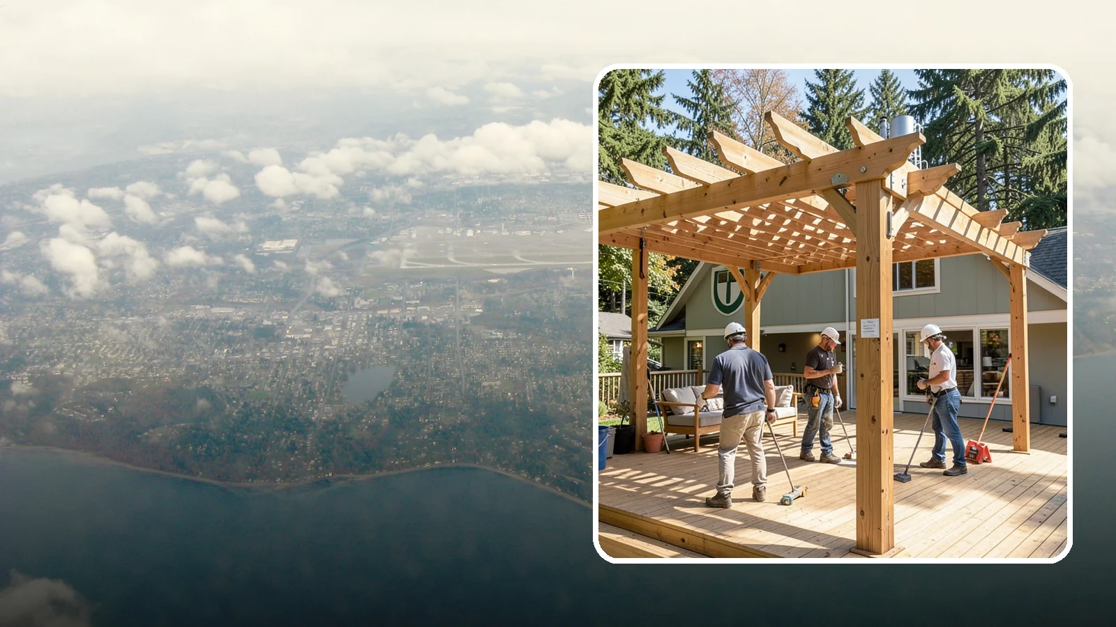 Pergola Over Deck in Burien, King County, WA - A pergola over your deck that adds shade, structure, and Northwest-ready outdoor style.