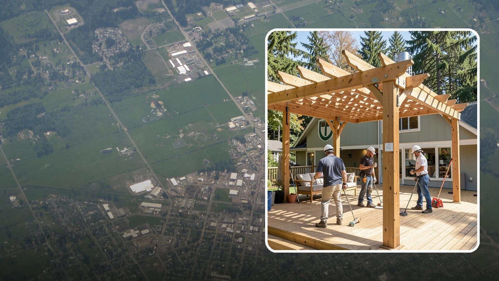Pergola Over Deck in Enumclaw, King County, WA - A pergola over your deck that adds shade, structure, and Northwest-ready outdoor style.