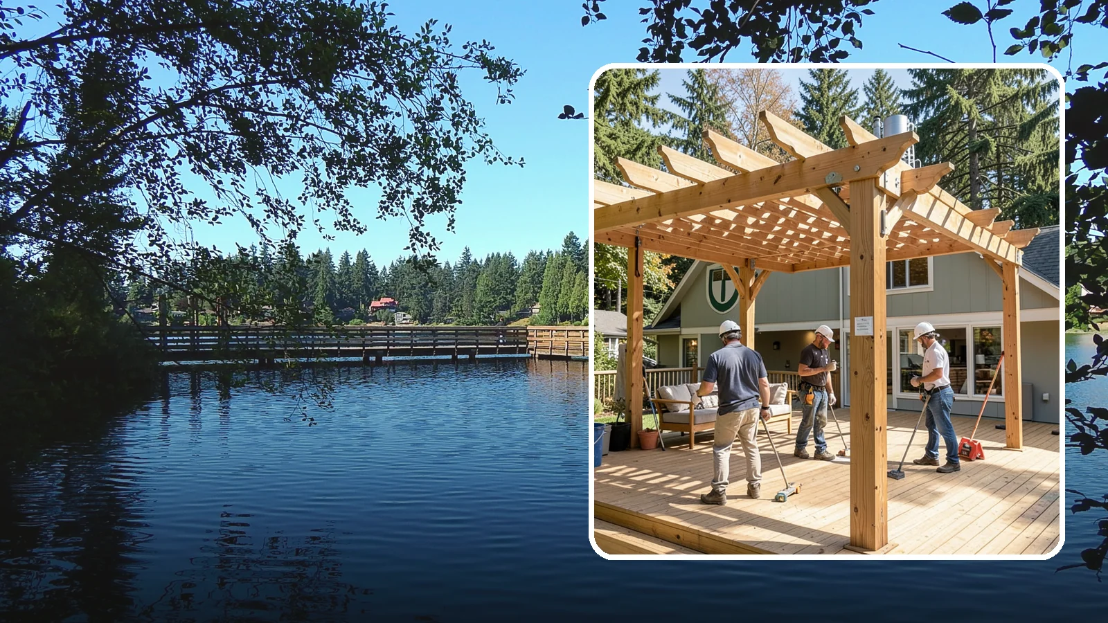 Pergola Over Deck in Federal Way, King County, WA - A pergola over your deck that adds shade, structure, and Northwest-ready outdoor style.