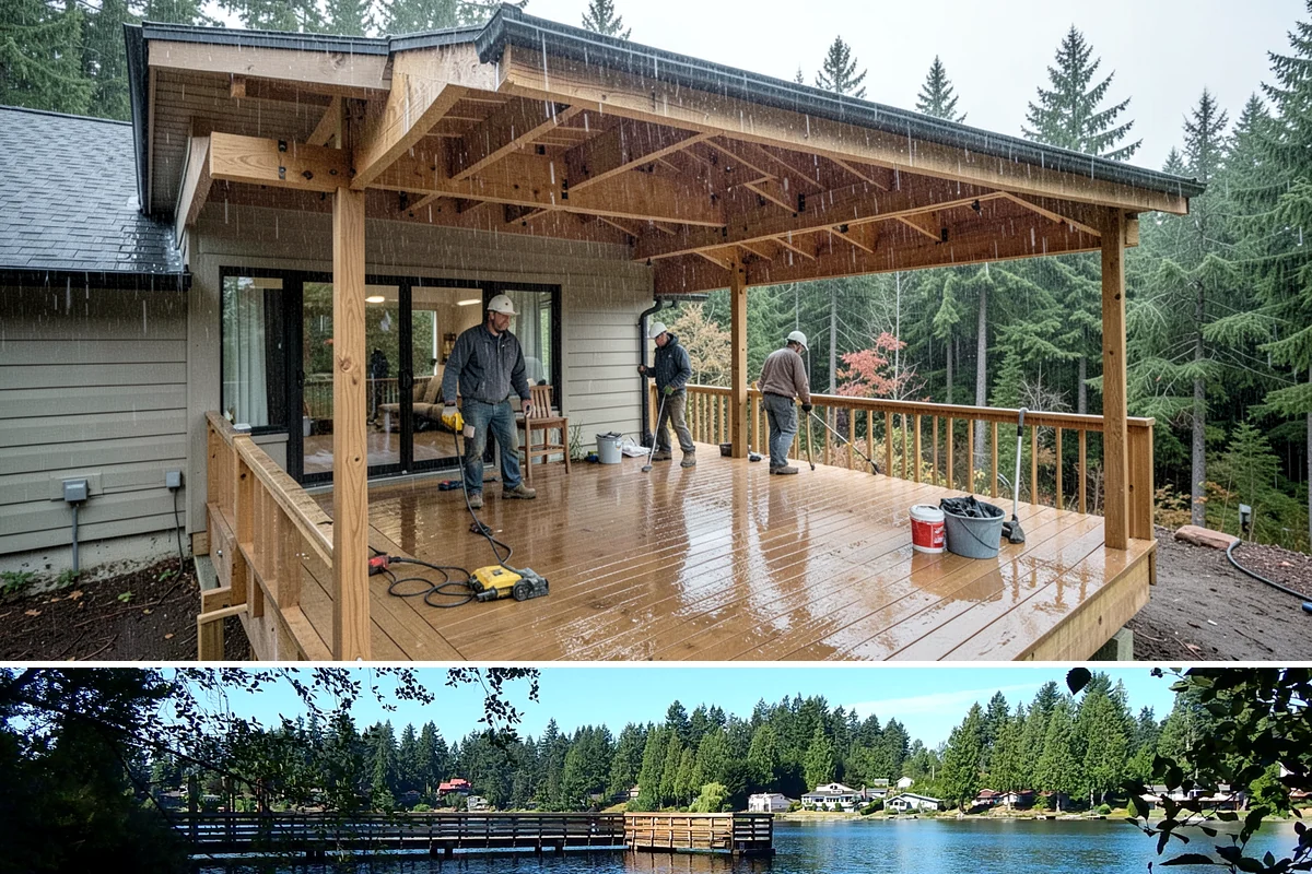 Pergola Over Deck in Federal Way, King County, WA - Building a pergola in late spring readies your deck with welcome shade before the peak of summer sun.