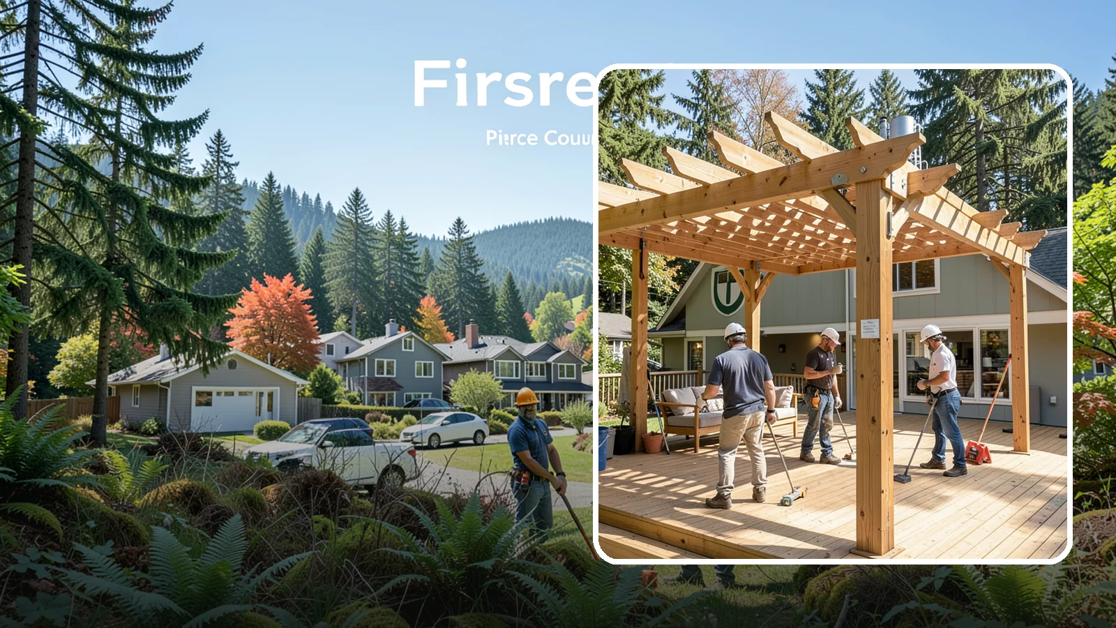 Pergola Over Deck in Fircrest, Pierce County, WA - A pergola over your deck that adds shade, structure, and Northwest-ready outdoor style.