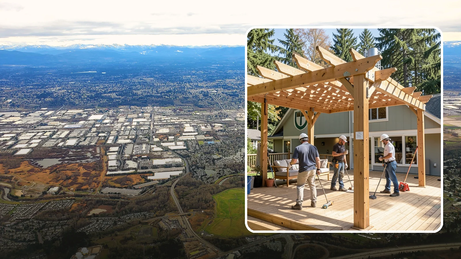 Pergola Over Deck in Kent, King County, WA - A pergola over your deck that adds shade, structure, and Northwest-ready outdoor style.