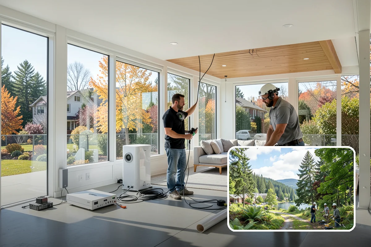 Pergola Over Deck in Lake Forest Park, King County, WA - Adds shade and defined structure overhead