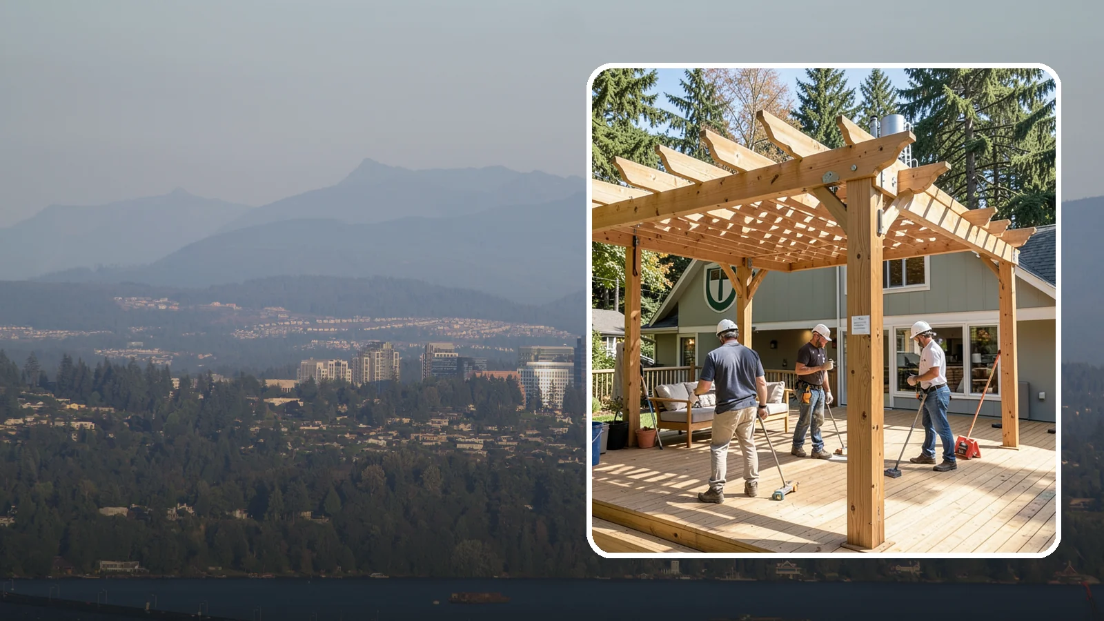 Pergola Over Deck in Medina, King County, WA - A pergola over your deck that adds shade, structure, and Northwest-ready outdoor style.