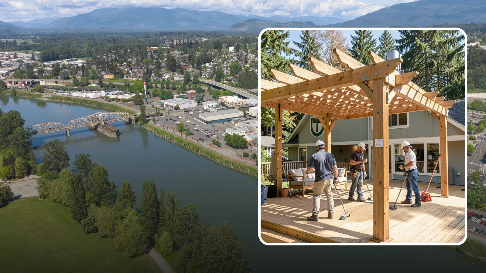 Pergola Over Deck in Mount Vernon, Skagit County, WA - A pergola over your deck that adds shade, structure, and Northwest-ready outdoor style.