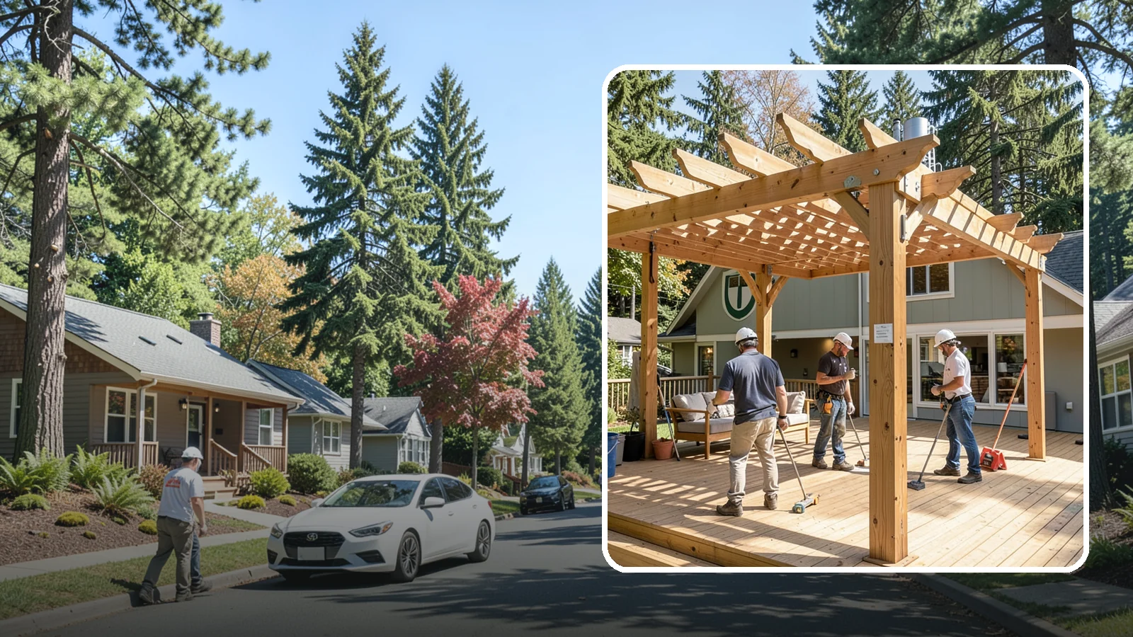 Pergola Over Deck in Orting, Pierce County, WA - A pergola over your deck that adds shade, structure, and Northwest-ready outdoor style.