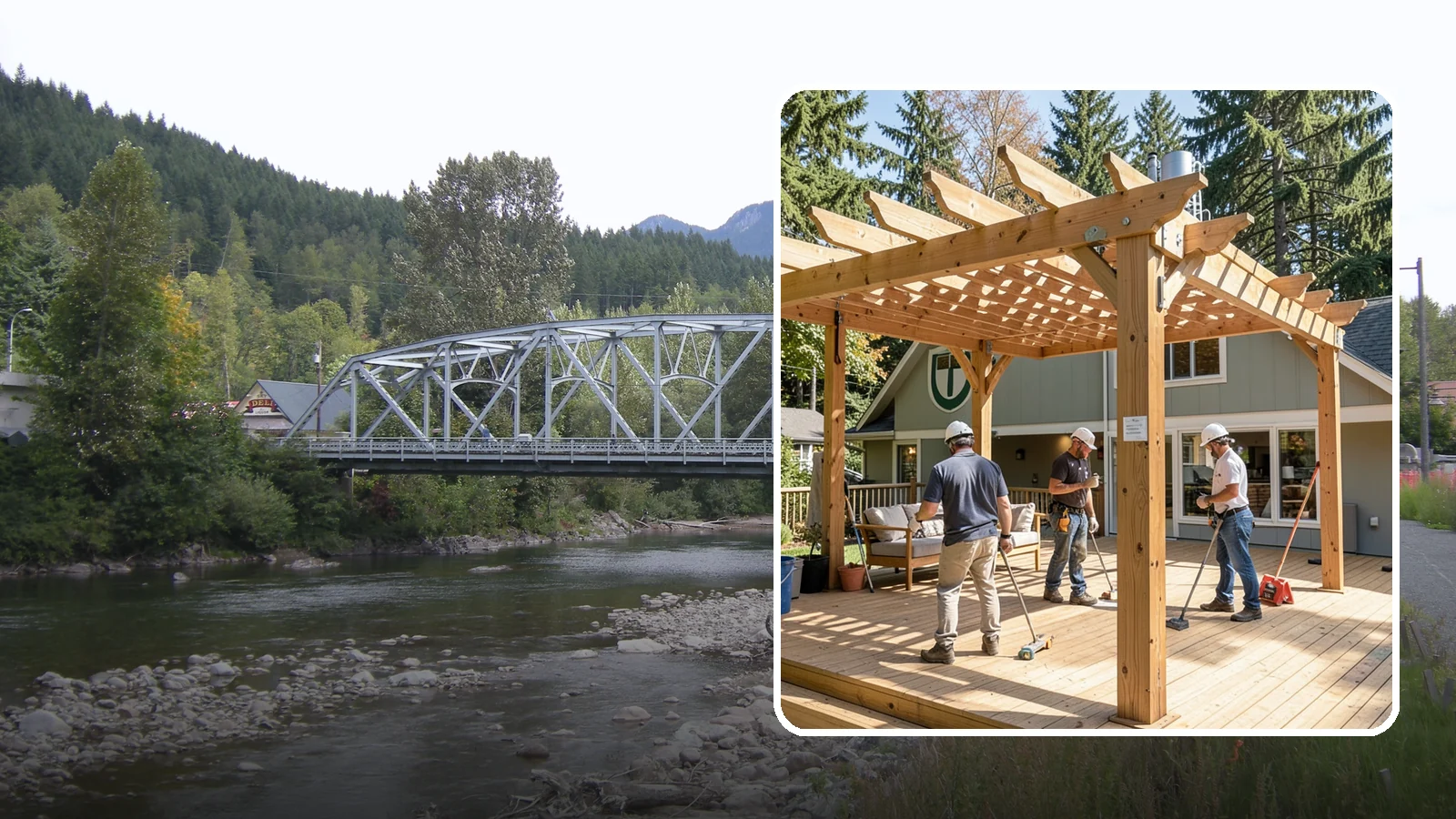 Pergola Over Deck in Skykomish, King County, WA - A pergola over your deck that adds shade, structure, and Northwest-ready outdoor style.