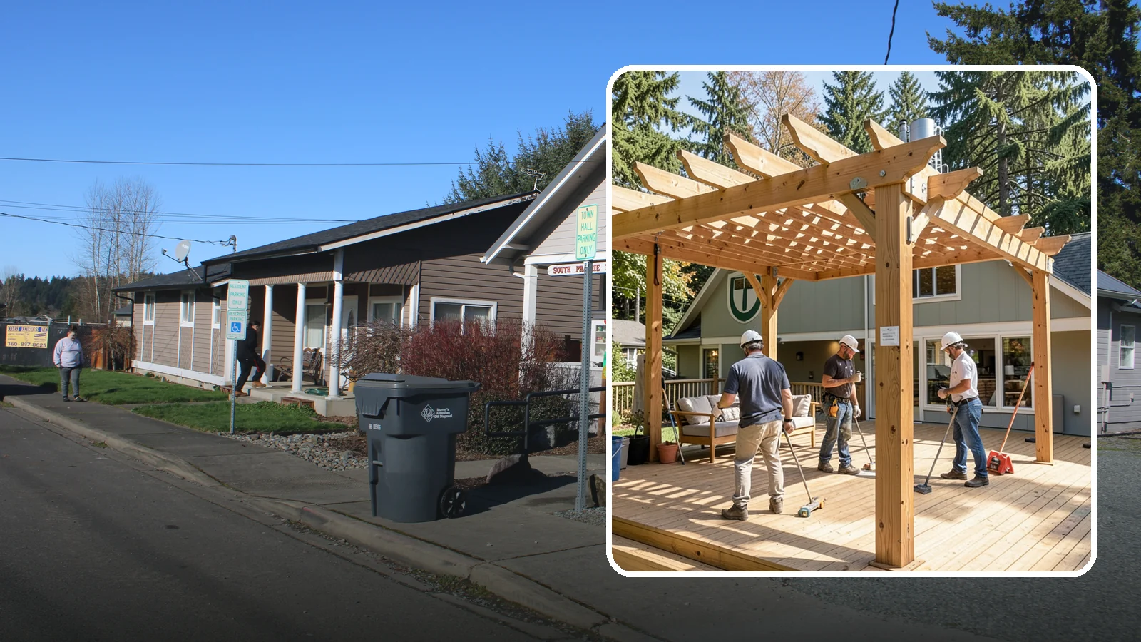 Pergola Over Deck in South Prairie, Pierce County, WA - A pergola over your deck that adds shade, structure, and Northwest-ready outdoor style.