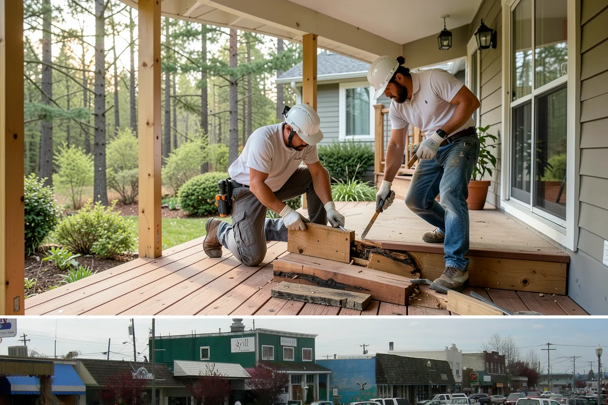 Pergola Over Deck in Stanwood, Snohomish County, WA - Building a pergola in late spring readies your deck with welcome shade before the peak of summer sun.