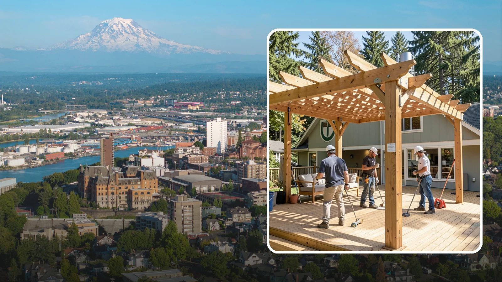 Pergola Over Deck in Tacoma, Pierce County, WA - A pergola over your deck that adds shade, structure, and Northwest-ready outdoor style.