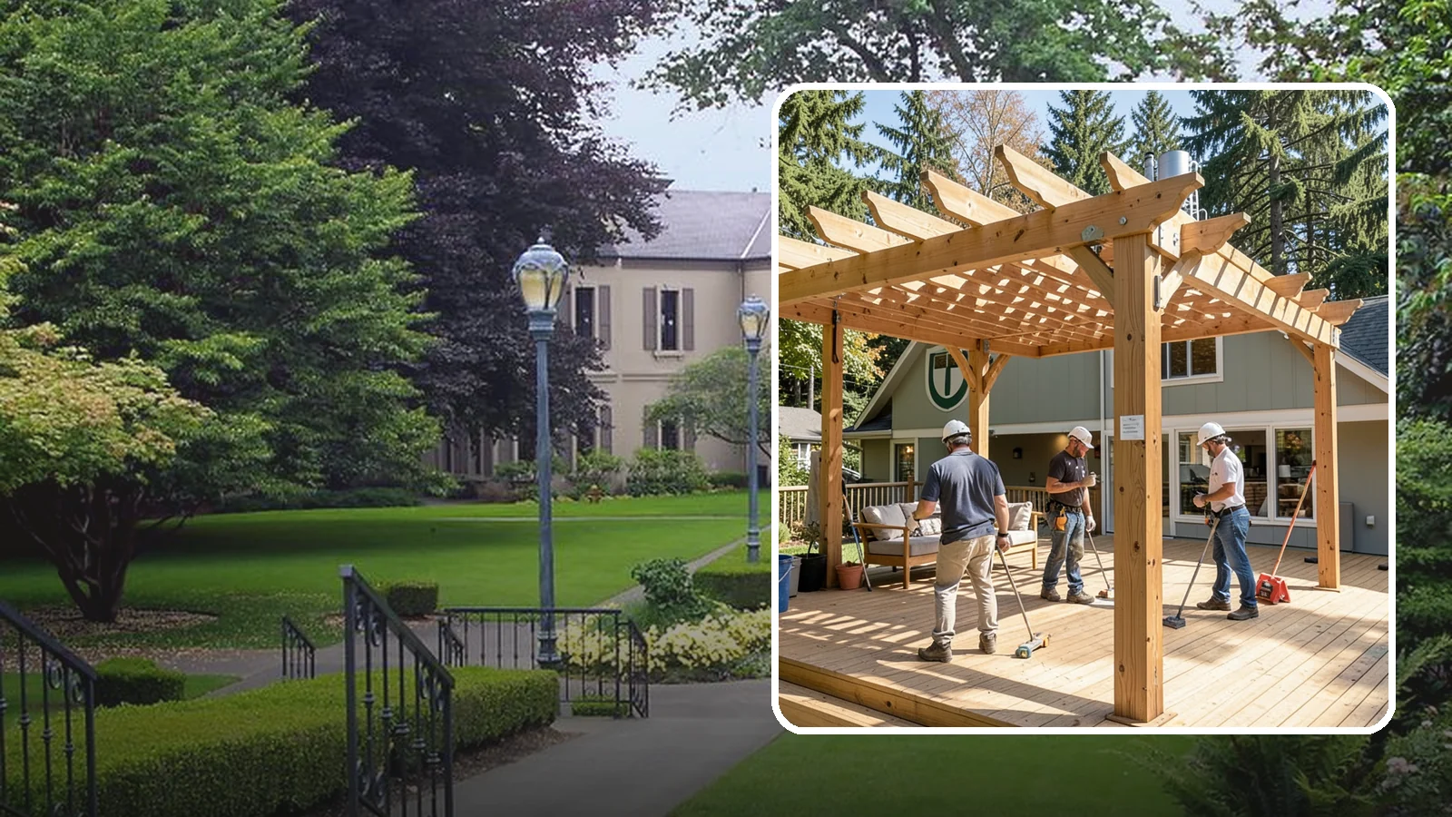 Pergola Over Deck in Woodinville, King County, WA - A pergola over your deck that adds shade, structure, and Northwest-ready outdoor style.
