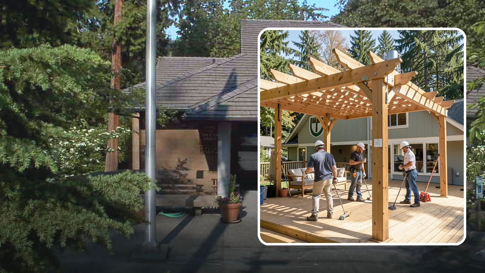 Pergola Over Deck in Yarrow Point, King County, WA - A pergola over your deck that adds shade, structure, and Northwest-ready outdoor style.