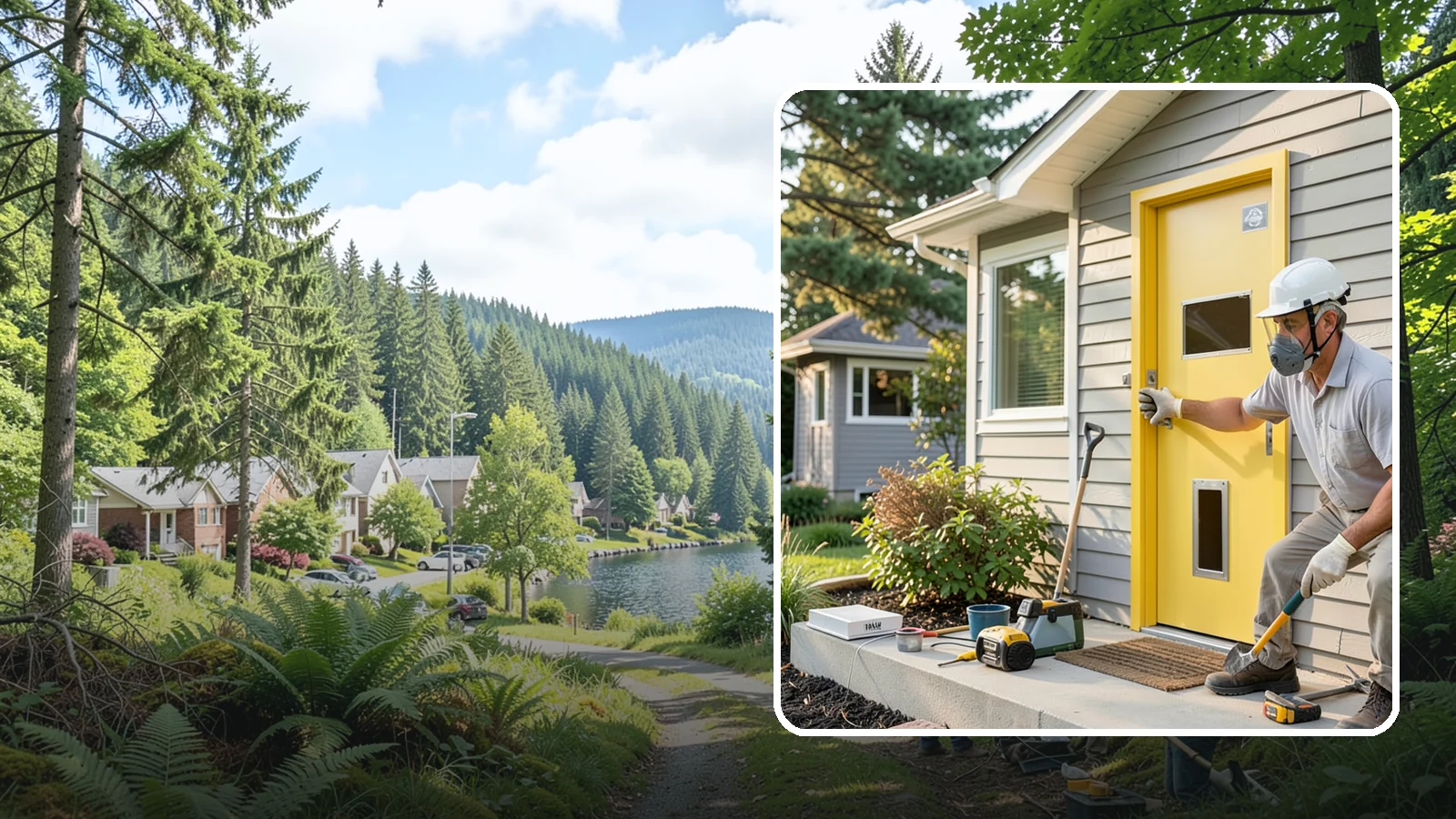Pet Door Installation in Lake Forest Park, King County, WA - A weather-sealed pet door that gives your furry family freedom while keeping drafts out.