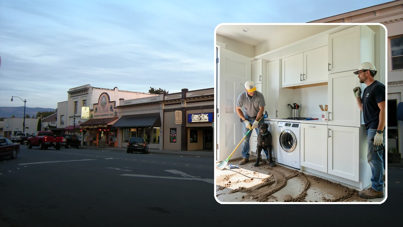 Pet Washing Station Construction in Burlington, Skagit County, WA - We build built-in pet washing stations that keep muddy PNW dogs from tracking the trail through your house.