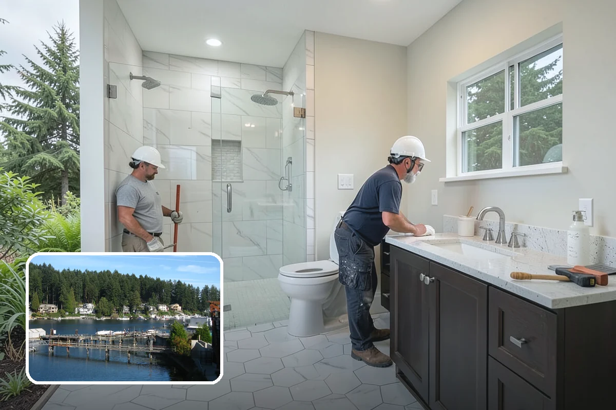 Pet Washing Station Construction in Gig Harbor, Pierce County, WA - A convenient spot to bathe pets without straining your back