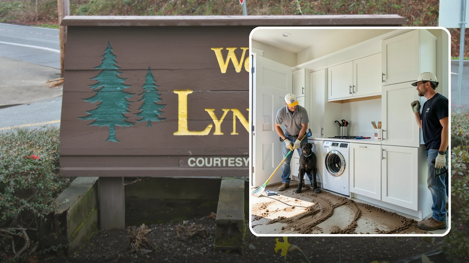 Pet Washing Station Construction in Lynnwood, Snohomish County, WA - We build built-in pet washing stations that keep muddy PNW dogs from tracking the trail through your house.