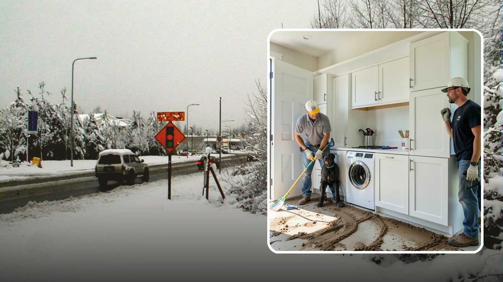 Pet Washing Station Construction in Newcastle, King County, WA - We build built-in pet washing stations that keep muddy PNW dogs from tracking the trail through your house.