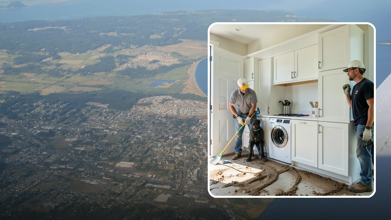 Pet Washing Station Construction in Oak Harbor, Island County, WA - We build built-in pet washing stations that keep muddy PNW dogs from tracking the trail through your house.
