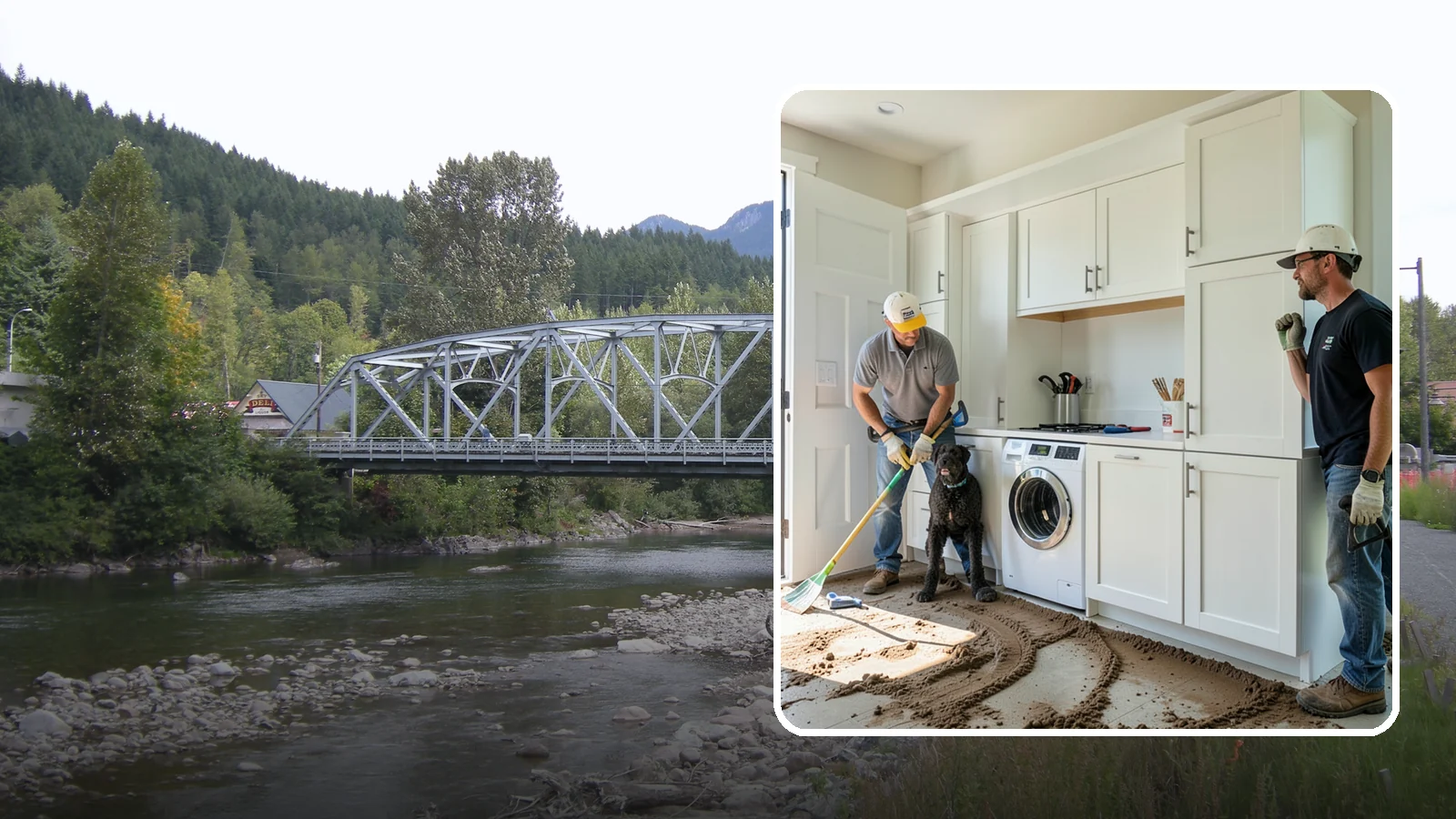 Pet Washing Station Construction in Skykomish, King County, WA - We build built-in pet washing stations that keep muddy PNW dogs from tracking the trail through your house.