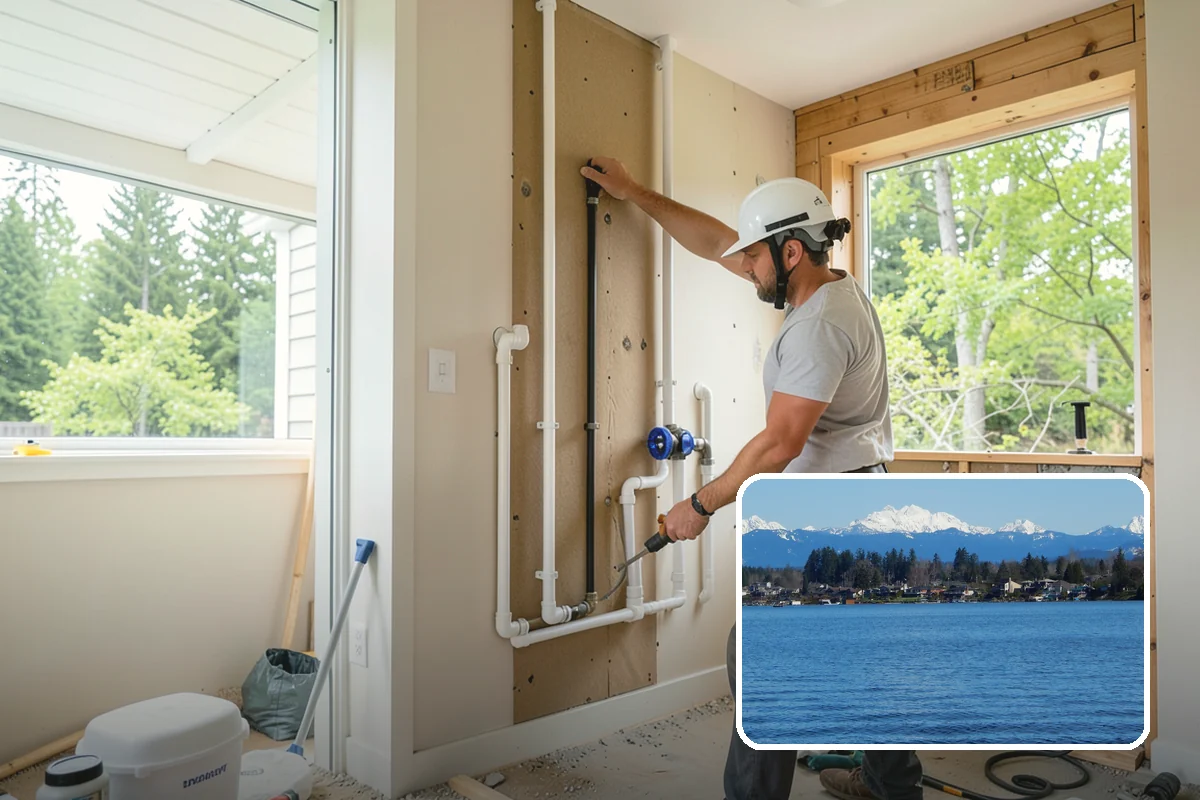 PEX Repipe in Lake Stevens, Snohomish County, WA - Fewer wall openings mean less patching and lower restoration costs