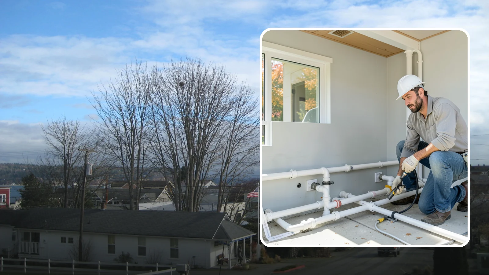 PEX Repipe in Langley, Island County, WA - We repipe your home using flexible PEX tubing, a durable and freeze-resistant alternative to metal supply lines.