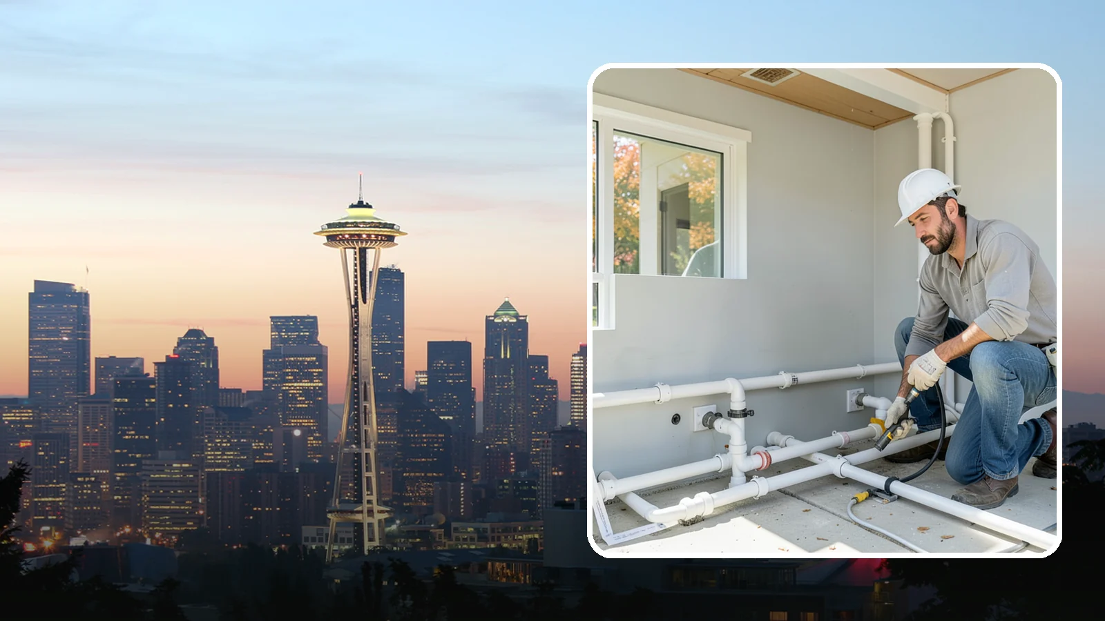 PEX Repipe in Seattle, King County, WA - We repipe your home using flexible PEX tubing, a durable and freeze-resistant alternative to metal supply lines.