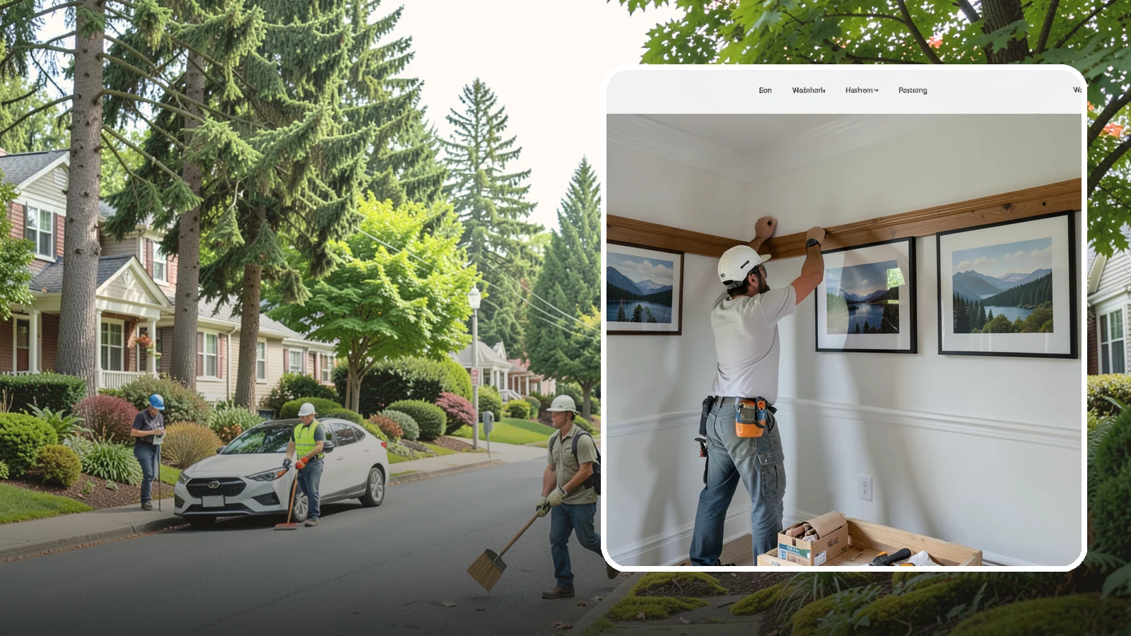 Picture Rail Installation in Beaux Arts Village, King County, WA - Period-authentic picture rail installation that lets you hang art without punching holes in your walls.