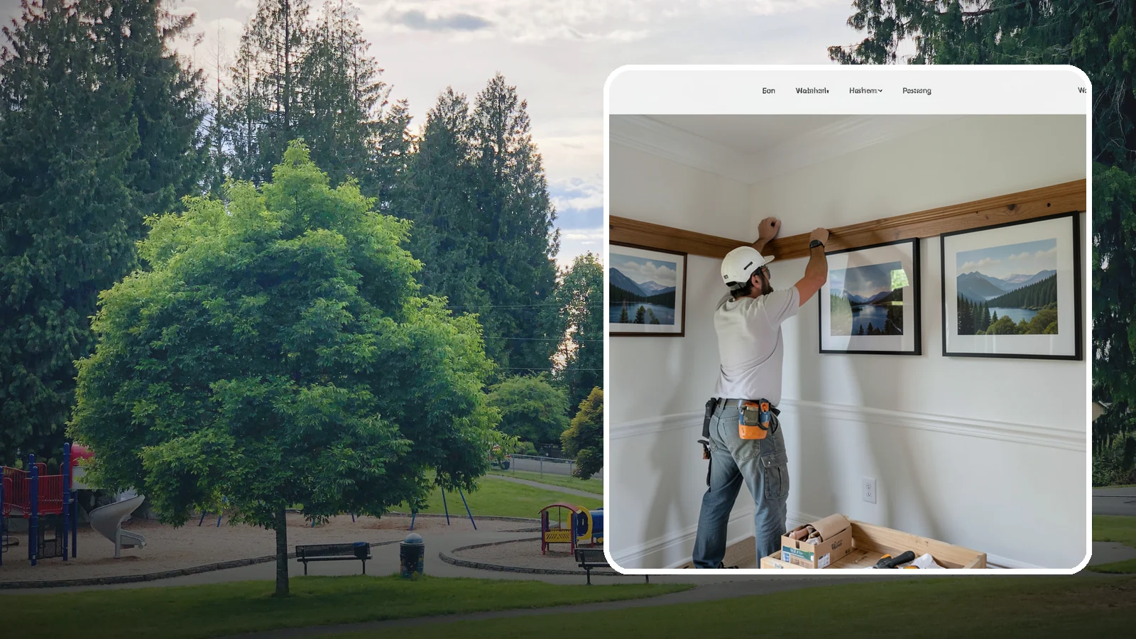 Picture Rail Installation in Bonney Lake, Pierce County, WA - Period-authentic picture rail installation that lets you hang art without punching holes in your walls.