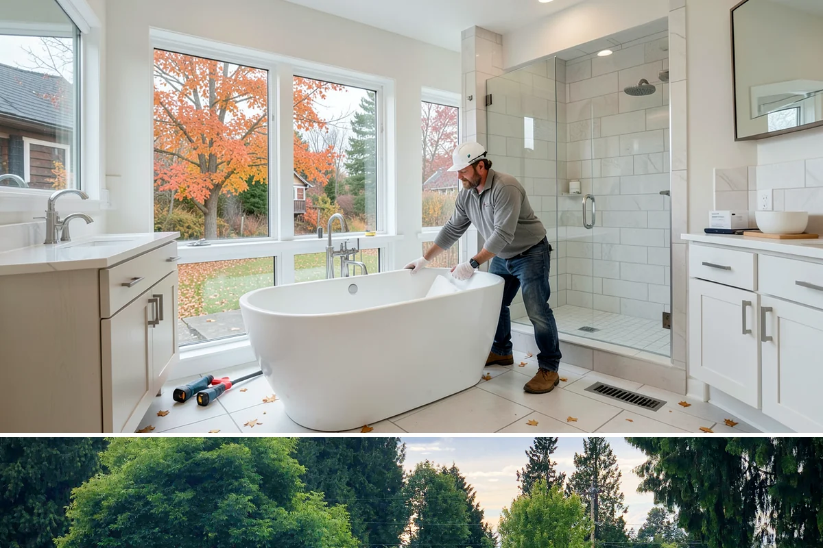 Picture Rail Installation in Bonney Lake, Pierce County, WA - This interior detail installs year-round and is a rewarding rainy-season project for character homes across the Puget Sound.