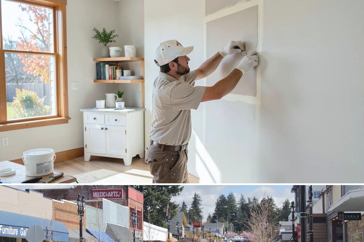 Picture Rail Installation in Bothell, King County, WA - This interior detail installs year-round and is a rewarding rainy-season project for character homes across the Puget Sound.