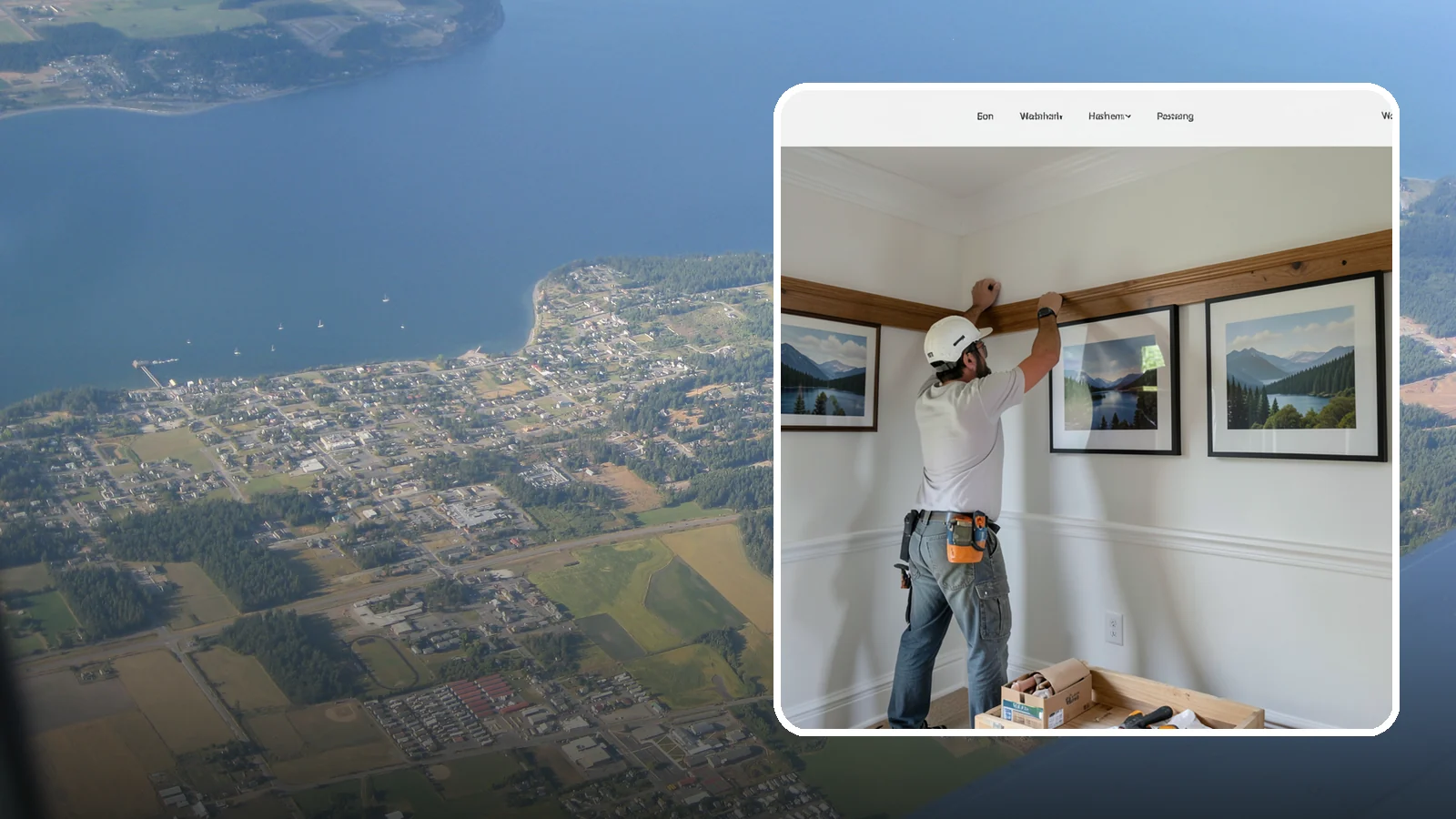 Picture Rail Installation in Coupeville, Island County, WA - Period-authentic picture rail installation that lets you hang art without punching holes in your walls.