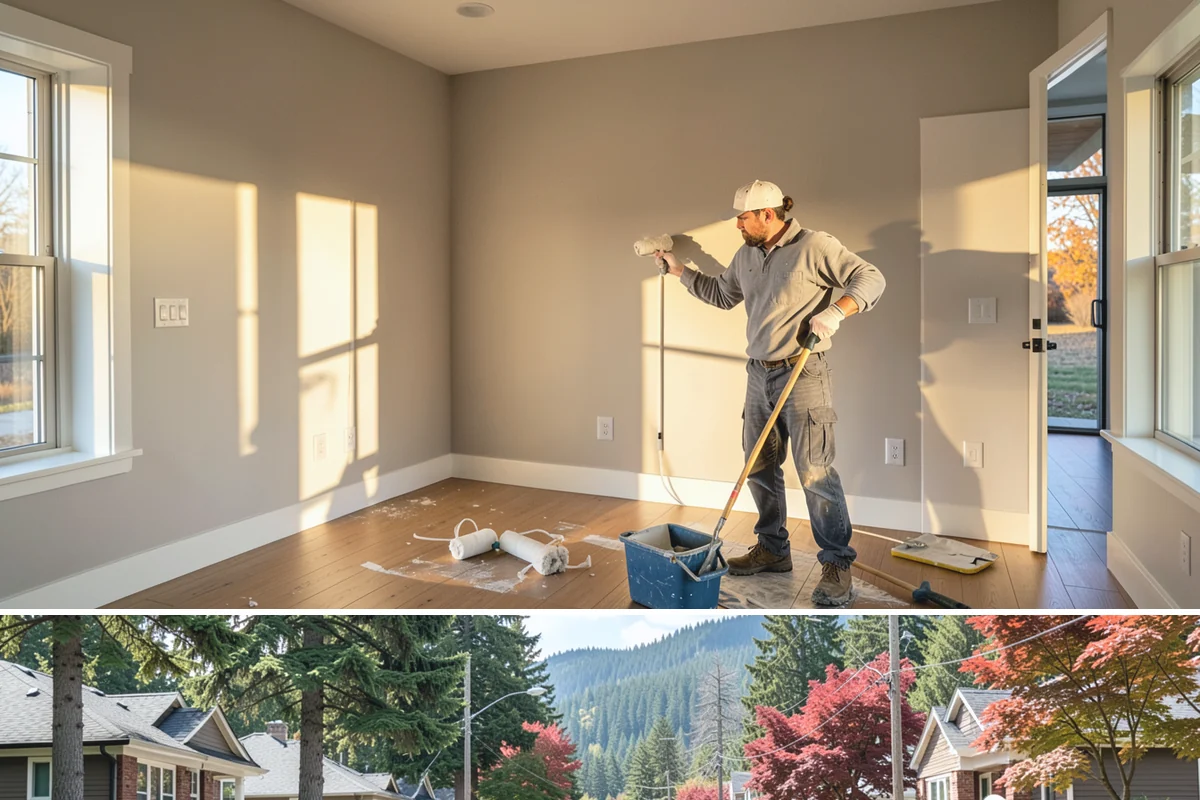 Picture Rail Installation in Hunts Point, King County, WA - This interior detail installs year-round and is a rewarding rainy-season project for character homes across the Puget Sound.