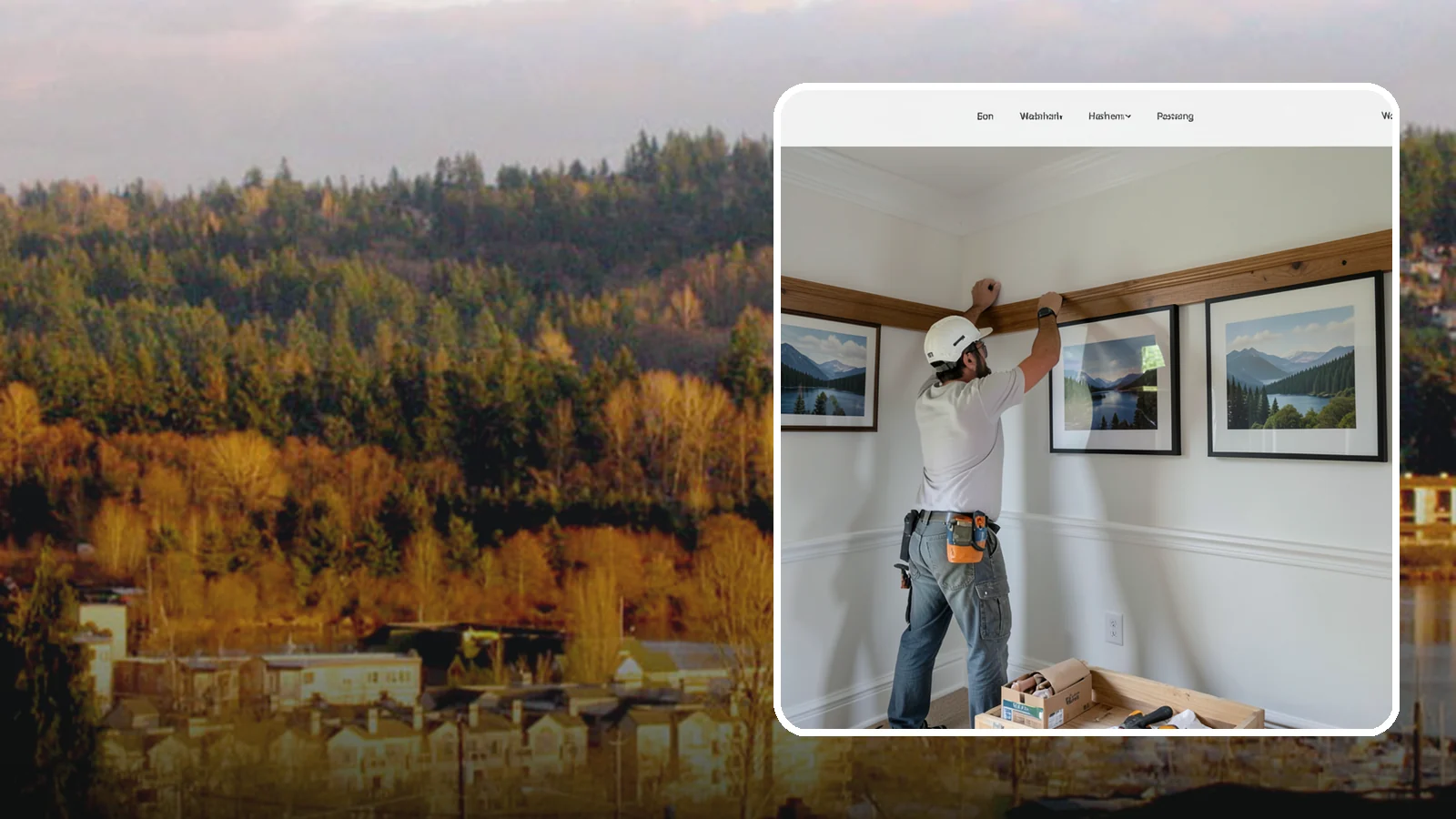 Picture Rail Installation in Kenmore, King County, WA - Period-authentic picture rail installation that lets you hang art without punching holes in your walls.