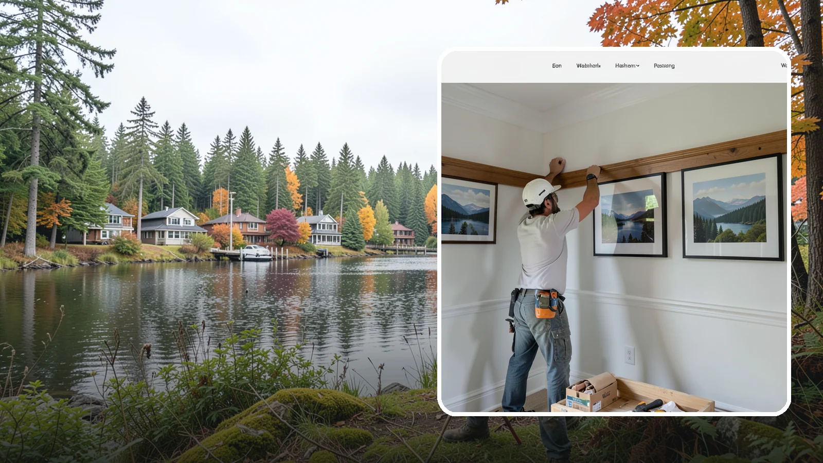 Picture Rail Installation in La Conner, Skagit County, WA - Period-authentic picture rail installation that lets you hang art without punching holes in your walls.
