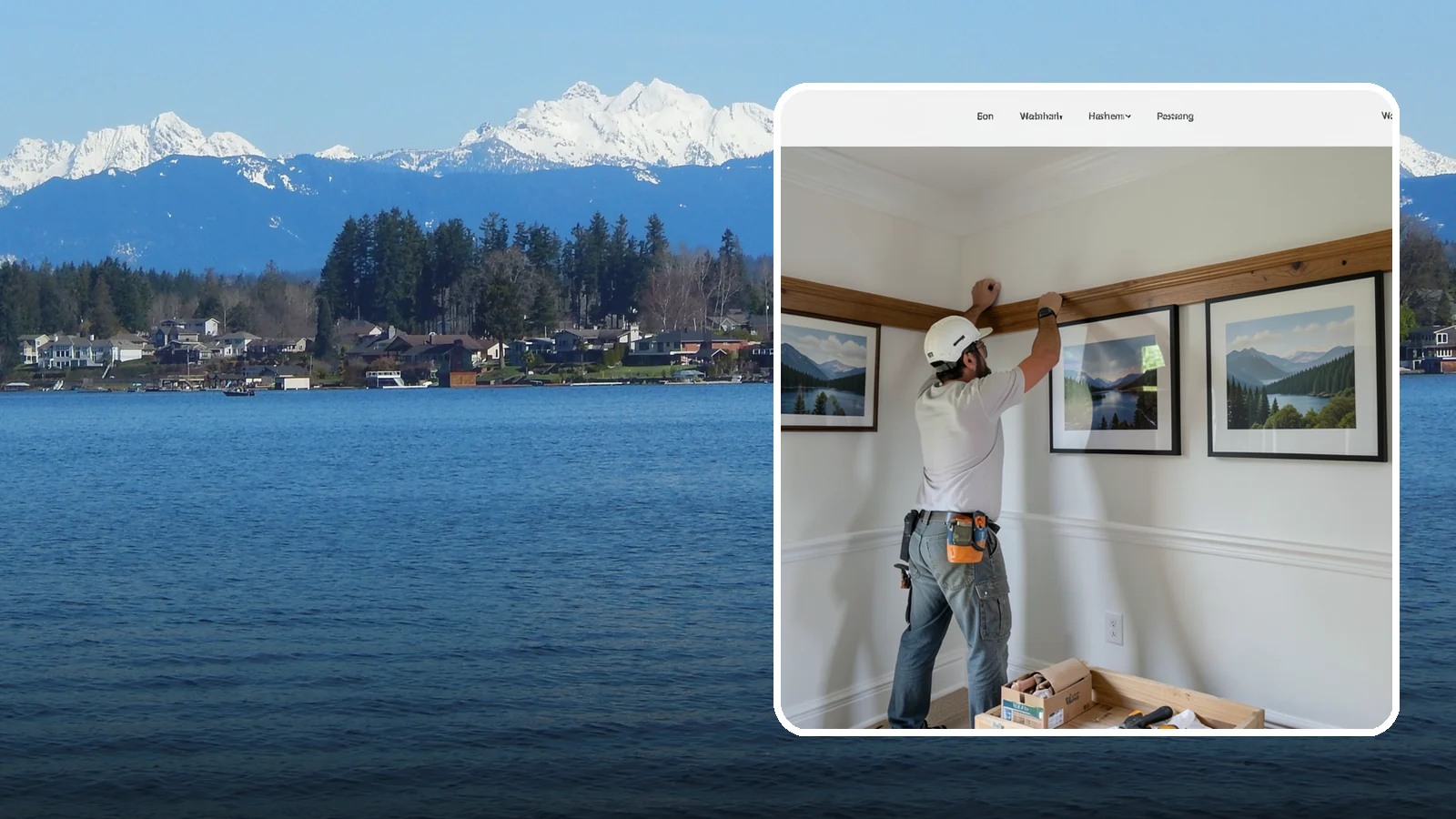 Picture Rail Installation in Lake Stevens, Snohomish County, WA - Period-authentic picture rail installation that lets you hang art without punching holes in your walls.