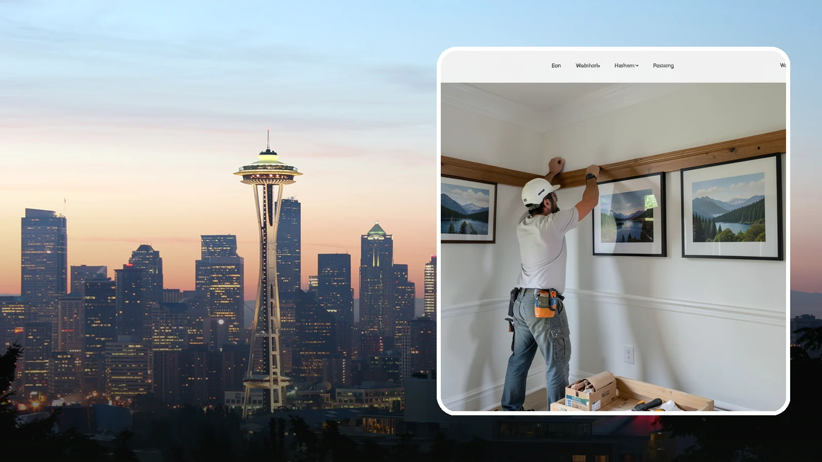 Picture Rail Installation in Seattle, King County, WA - Period-authentic picture rail installation that lets you hang art without punching holes in your walls.