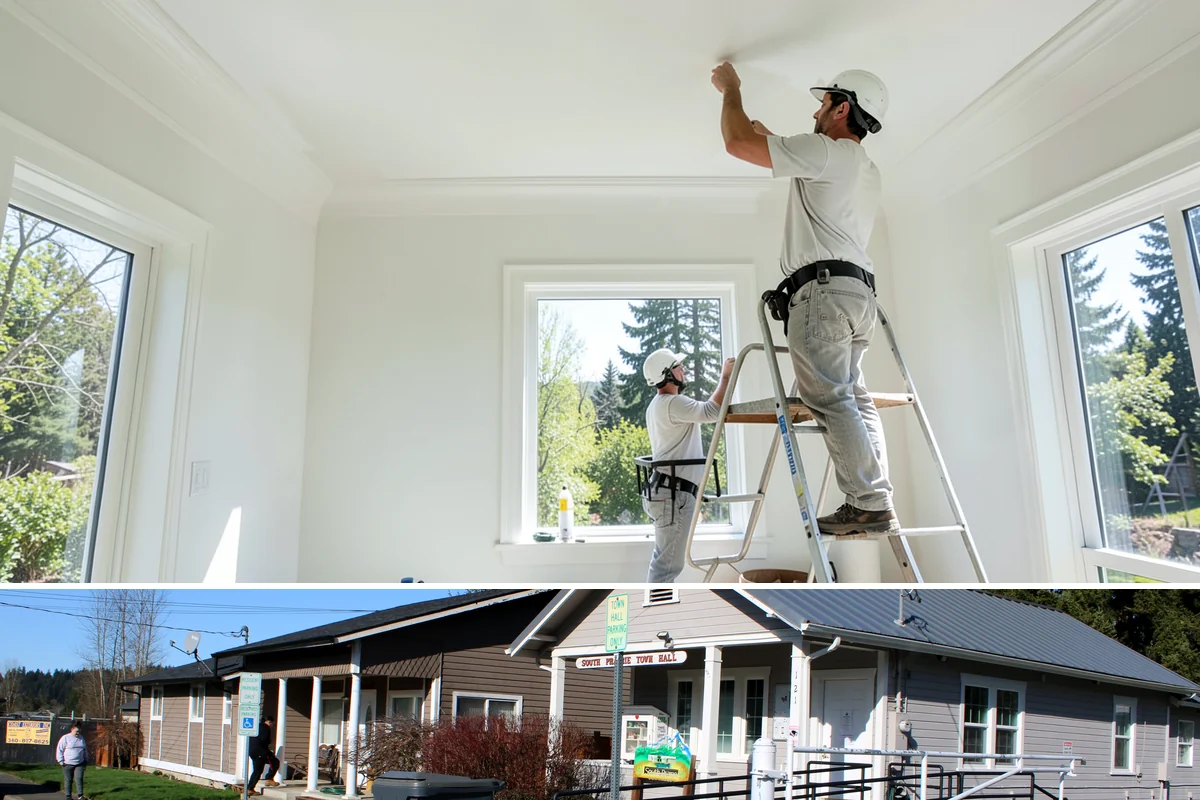 Picture Rail Installation in South Prairie, Pierce County, WA - This interior detail installs year-round and is a rewarding rainy-season project for character homes across the Puget Sound.