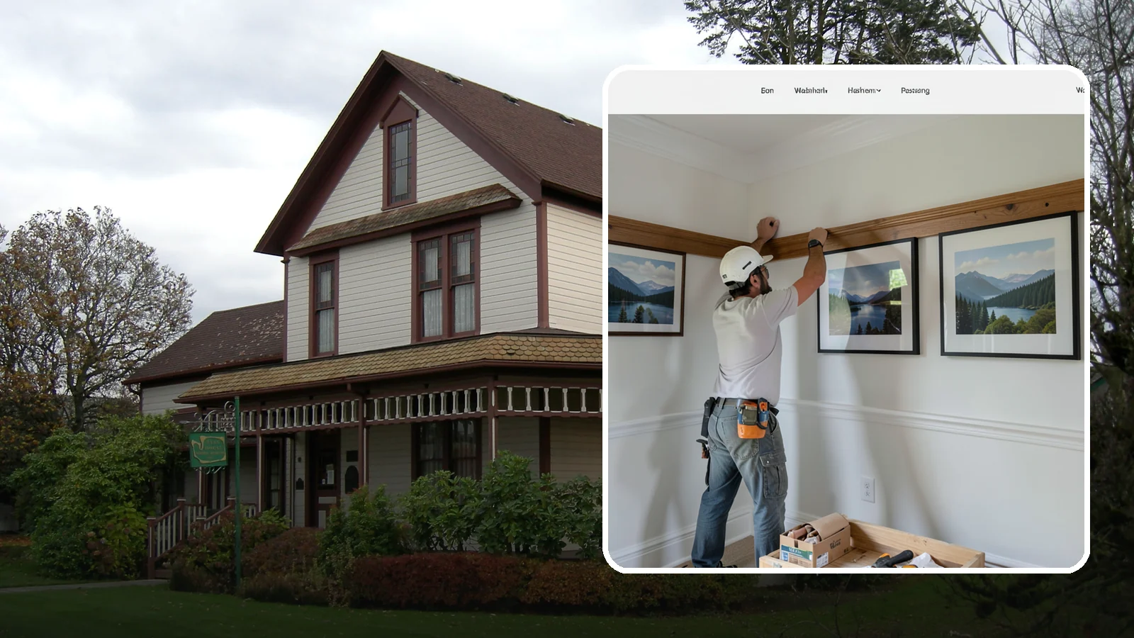 Picture Rail Installation in Sumner, Pierce County, WA - Period-authentic picture rail installation that lets you hang art without punching holes in your walls.