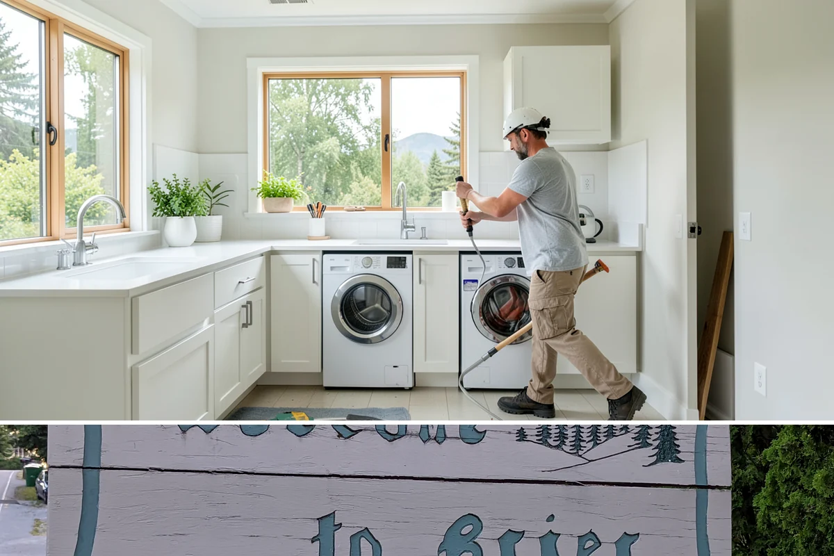 Picture Window Installation in Brier, Snohomish County, WA - Large fixed units are easiest to set and seal during calm, dry weather, though we protect the opening in any conditions.