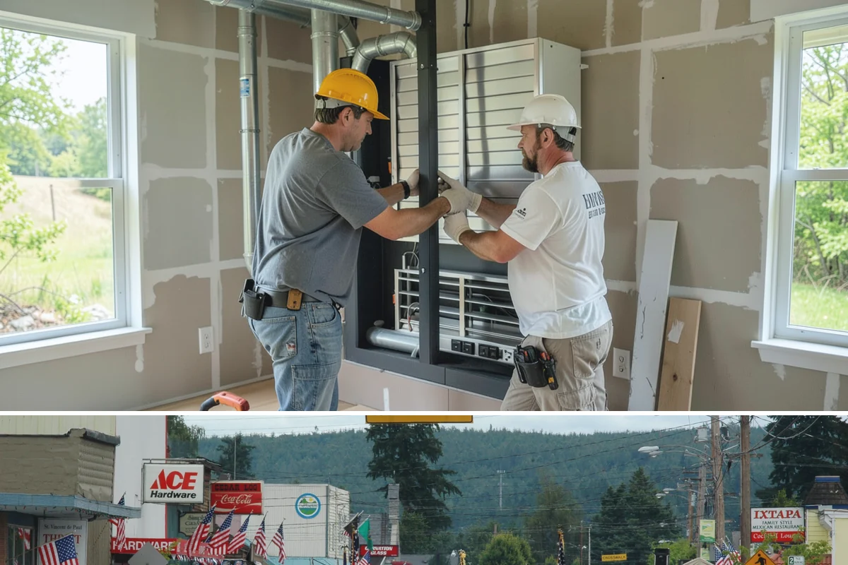 Picture Window Installation in Carnation, King County, WA - Large fixed units are easiest to set and seal during calm, dry weather, though we protect the opening in any conditions.
