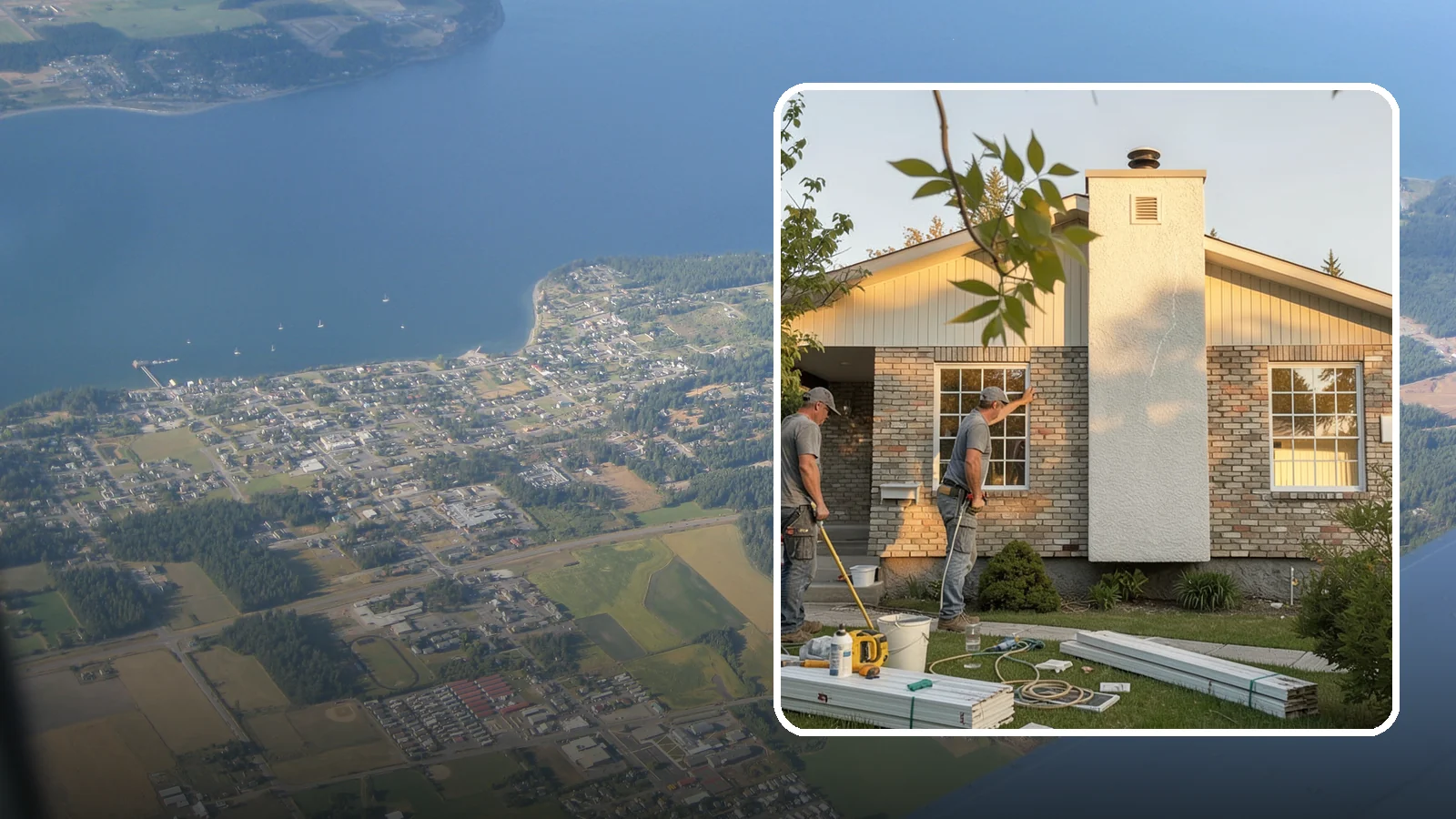 Picture Window Installation in Coupeville, Island County, WA - Installing large fixed picture windows that frame the view and flood your rooms with Pacific Northwest light.