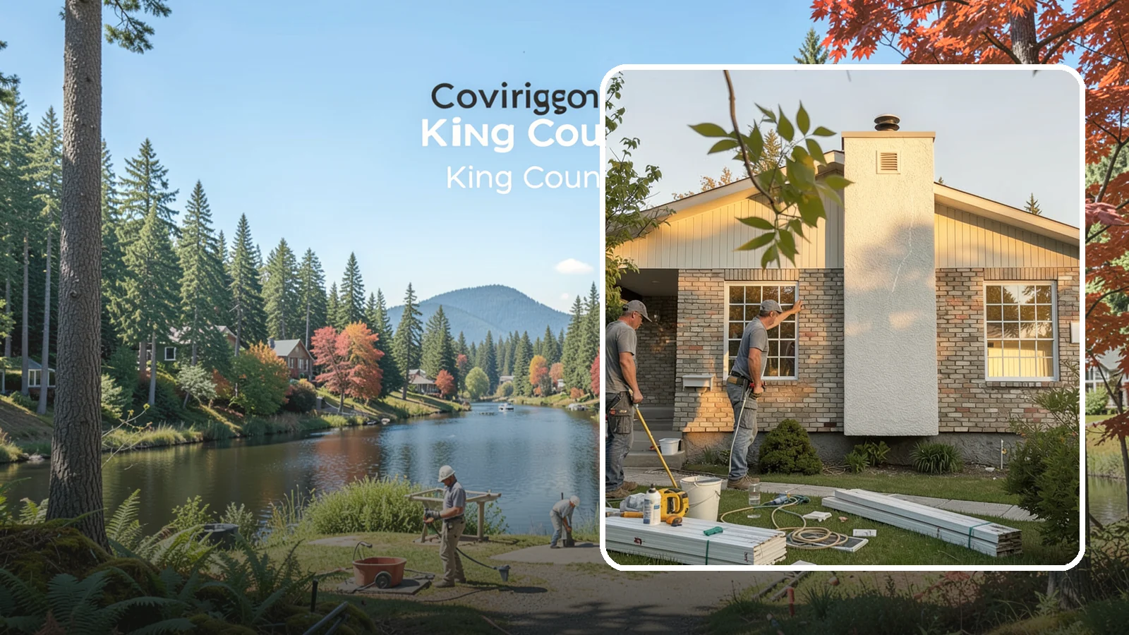 Picture Window Installation in Covington, King County, WA - Installing large fixed picture windows that frame the view and flood your rooms with Pacific Northwest light.