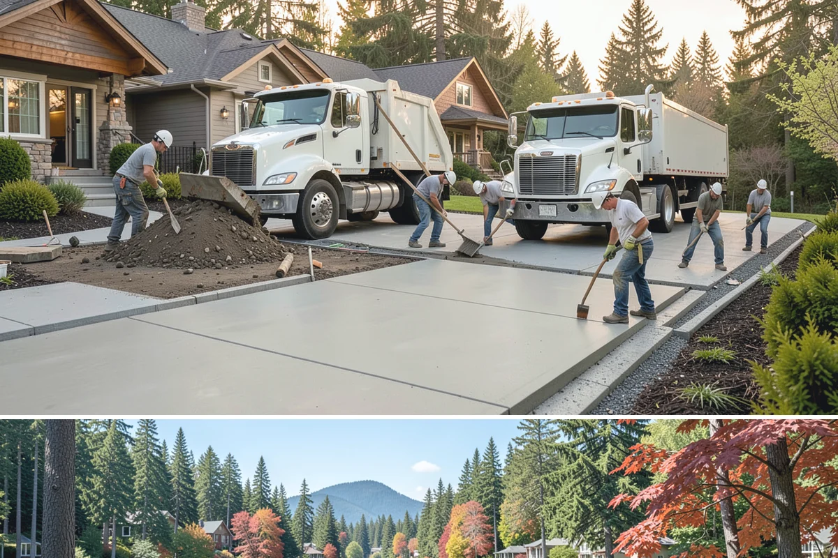 Picture Window Installation in Covington, King County, WA - Large fixed units are easiest to set and seal during calm, dry weather, though we protect the opening in any conditions.