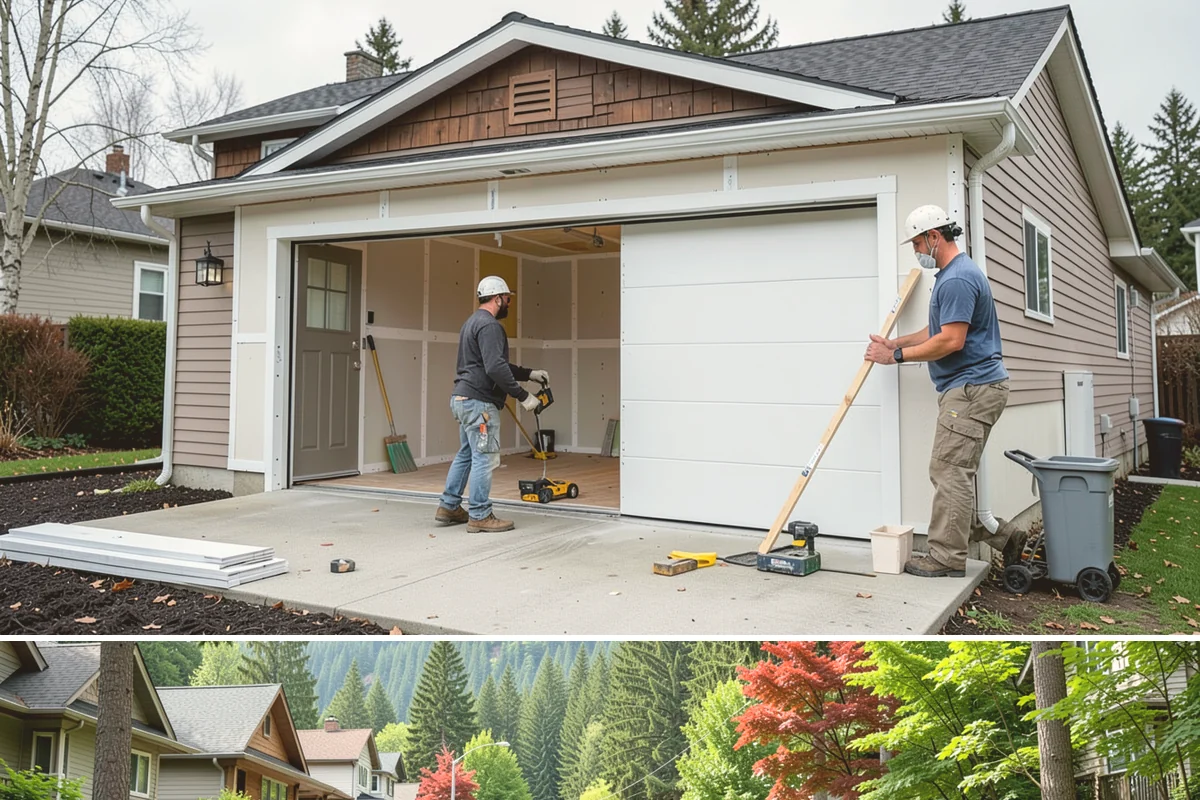 Picture Window Installation in Darrington, Snohomish County, WA - Large fixed units are easiest to set and seal during calm, dry weather, though we protect the opening in any conditions.