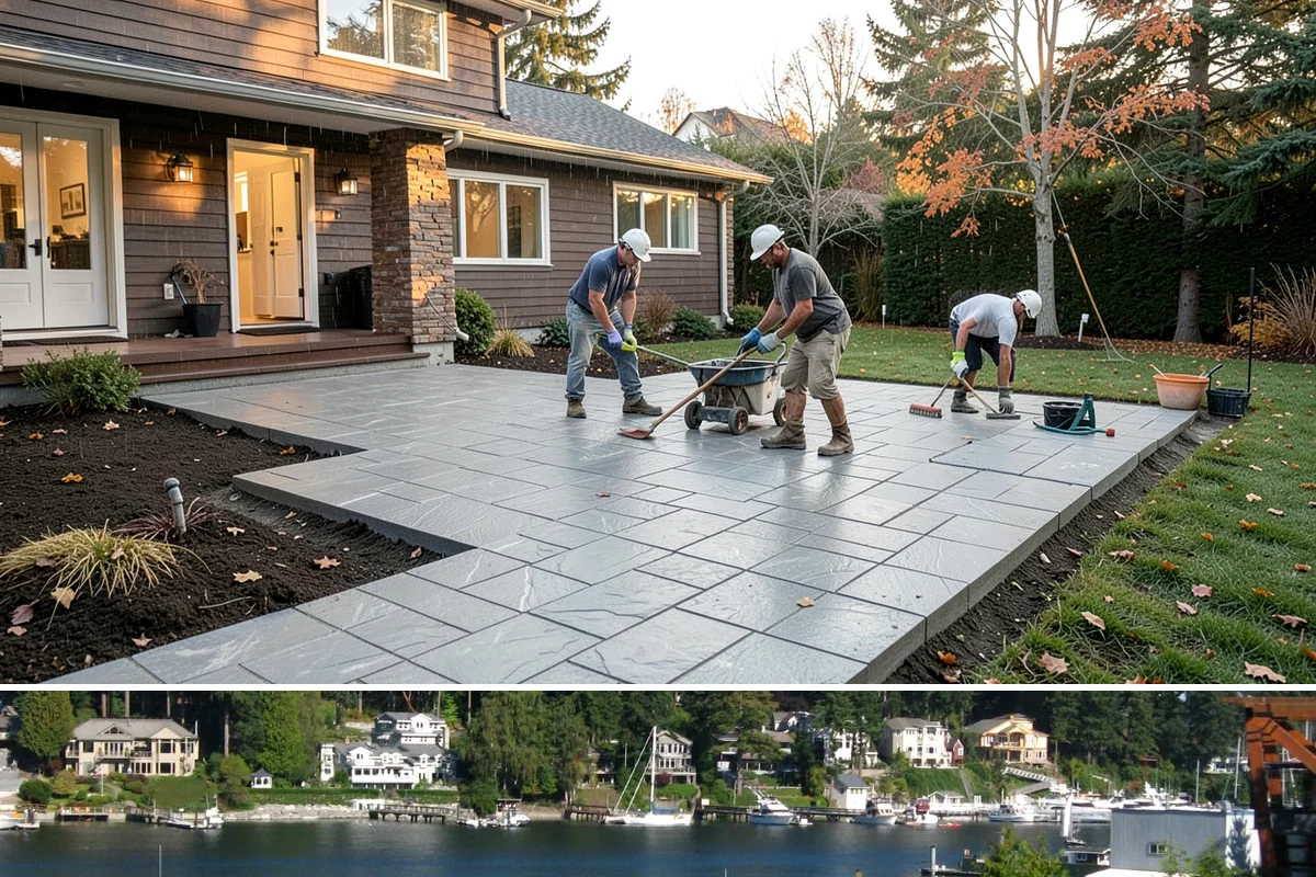 Picture Window Installation in Gig Harbor, Pierce County, WA - Large fixed units are easiest to set and seal during calm, dry weather, though we protect the opening in any conditions.