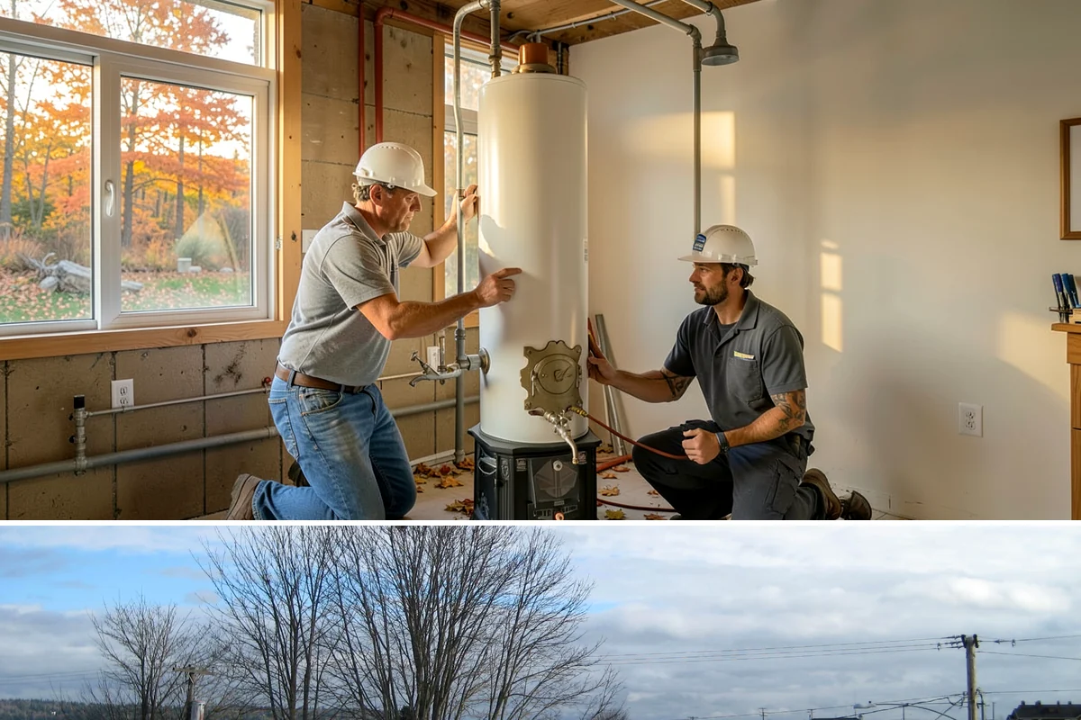 Picture Window Installation in Langley, Island County, WA - Large fixed units are easiest to set and seal during calm, dry weather, though we protect the opening in any conditions.