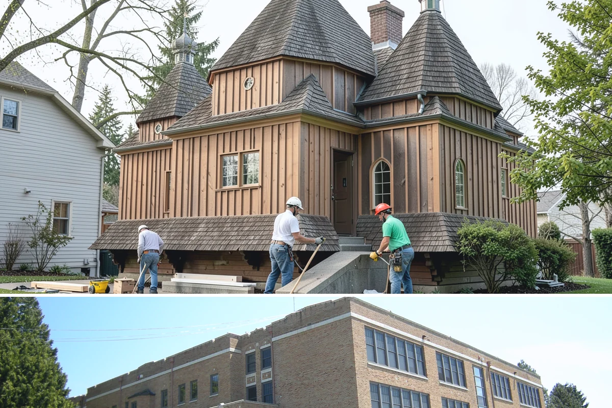 Picture Window Installation in Maple Valley, King County, WA - Large fixed units are easiest to set and seal during calm, dry weather, though we protect the opening in any conditions.